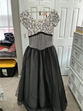 Black and white special occasion  gown